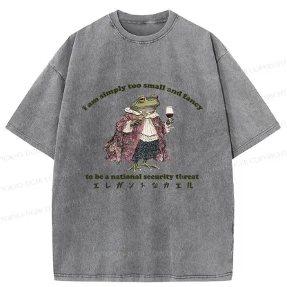 Tokyo-Tiger Elegant Frog Washed T-Shirt