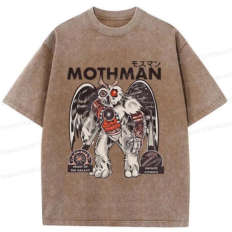 Tokyo-Tiger Mothman Anatomy Diagram Washed T-Shirt