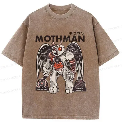 Tokyo-Tiger Mothman Anatomy Diagram Washed T-Shirt