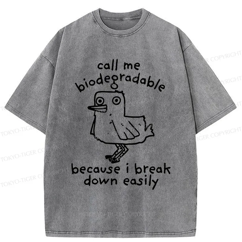 Tokyo-Tiger Emotionally Broken Duck Washed T-Shirt
