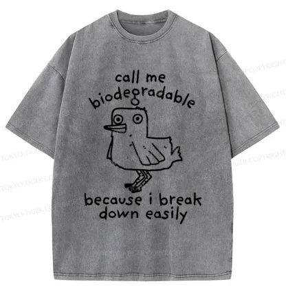 Tokyo-Tiger Emotionally Broken Duck Washed T-Shirt