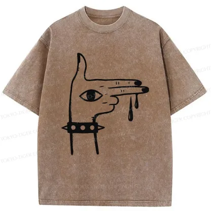 Tokyo-Tiger Rock Gesture Washed T-Shirt