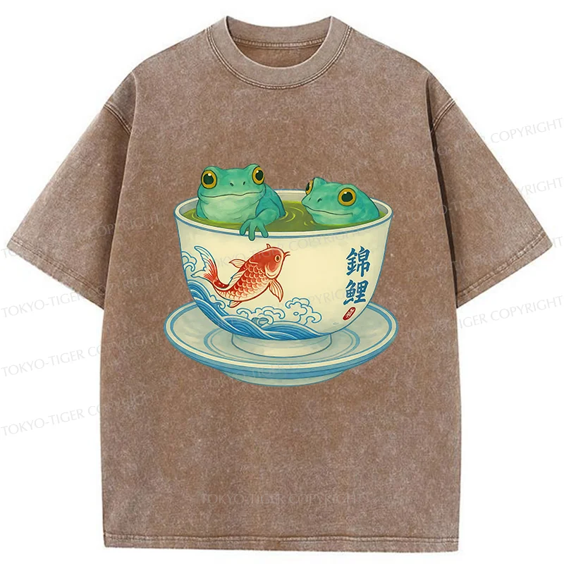 Tokyo-Tiger Frog Tea Washed T-Shirt