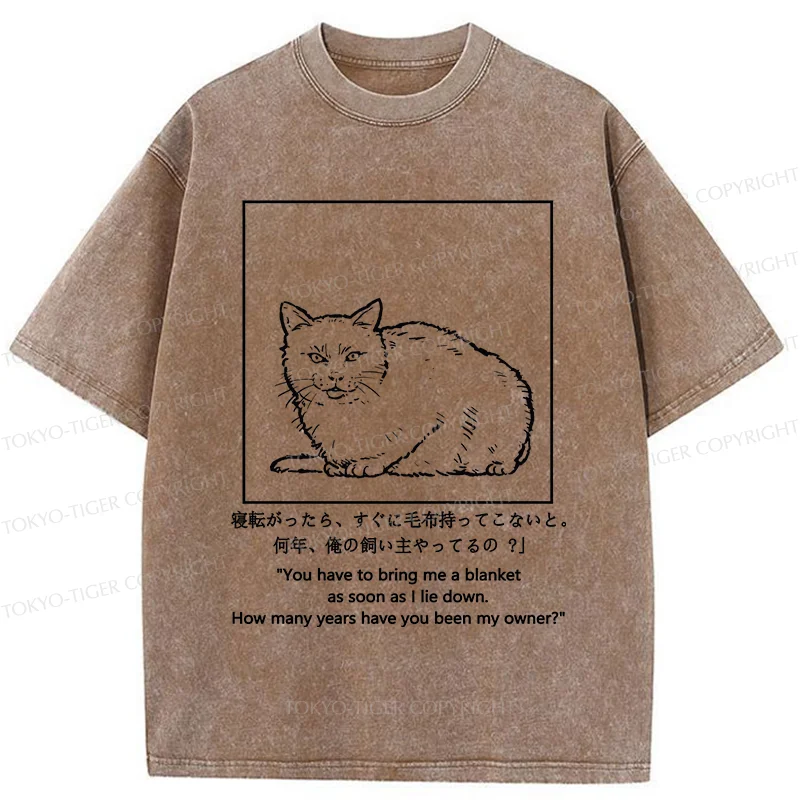 Tokyo-Tiger Cat Instructs Owner Washed T-Shirt