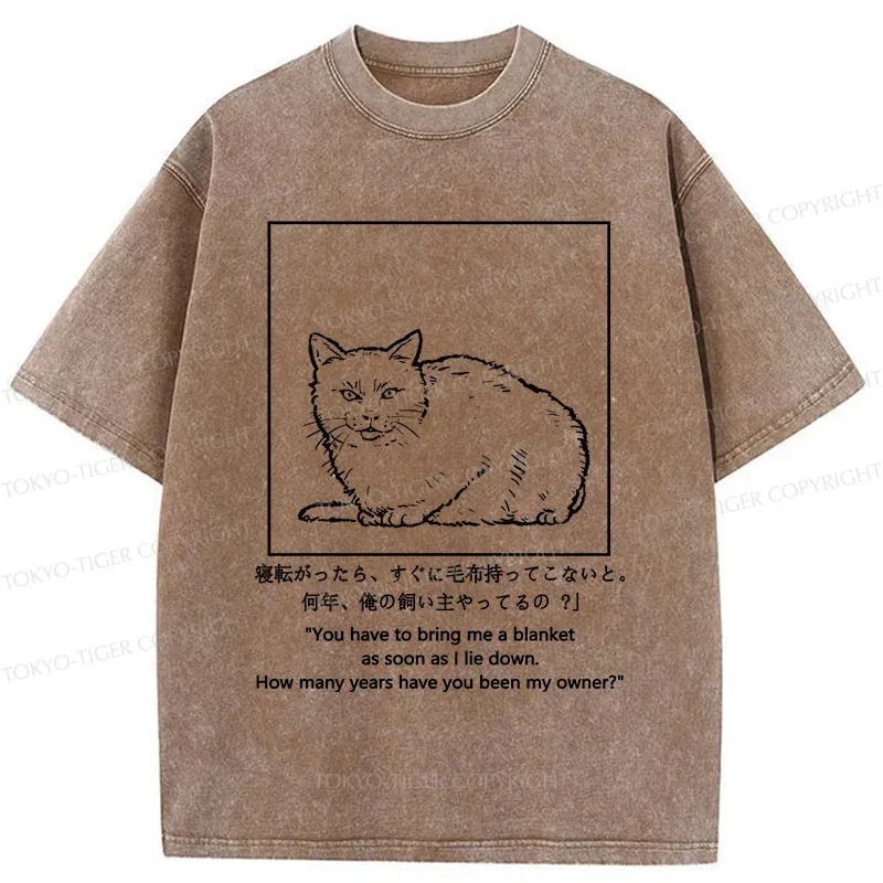 Tokyo-Tiger Cat Instructs Owner Washed T-Shirt