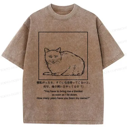 Tokyo-Tiger Cat Instructs Owner Washed T-Shirt