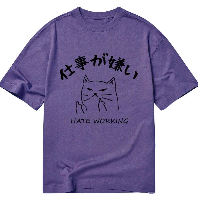 Tokyo-Tiger A Cat That Hates Work Classic T-Shirt-tokyo-tiger