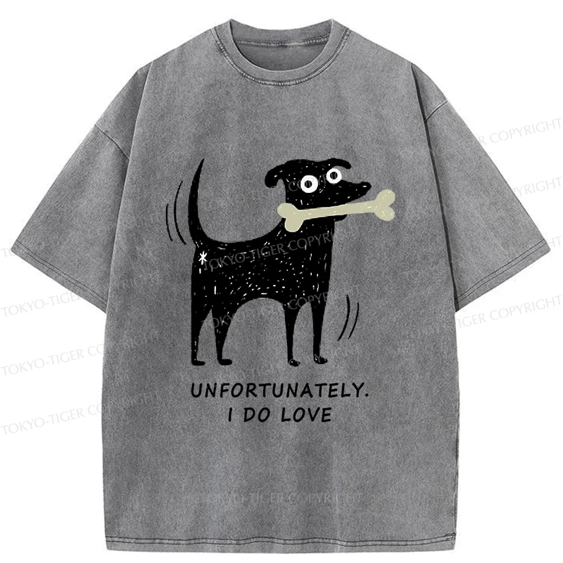 Tokyo-Tiger Cute Puppy Funny Washed T-Shirt