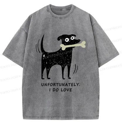 Tokyo-Tiger Cute Puppy Funny Washed T-Shirt