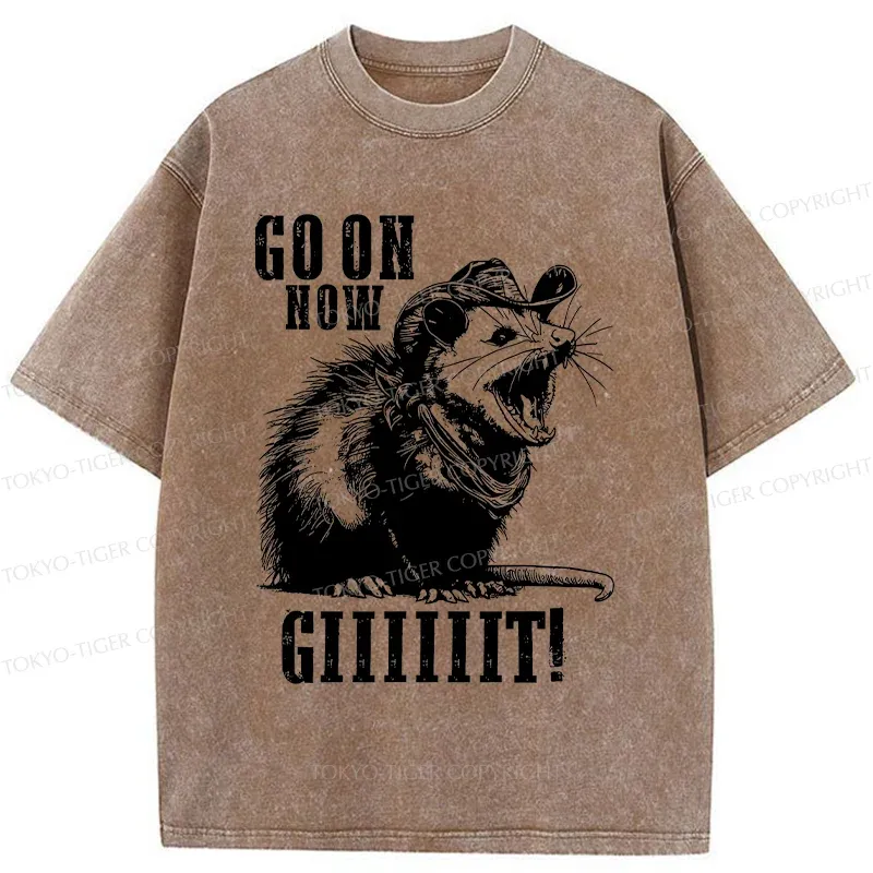 Tokyo-Tiger Surprised Possum Washed T-Shirt