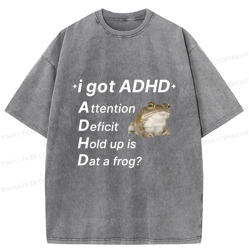 Tokyo-Tiger ADHD Frog Washed T-Shirt