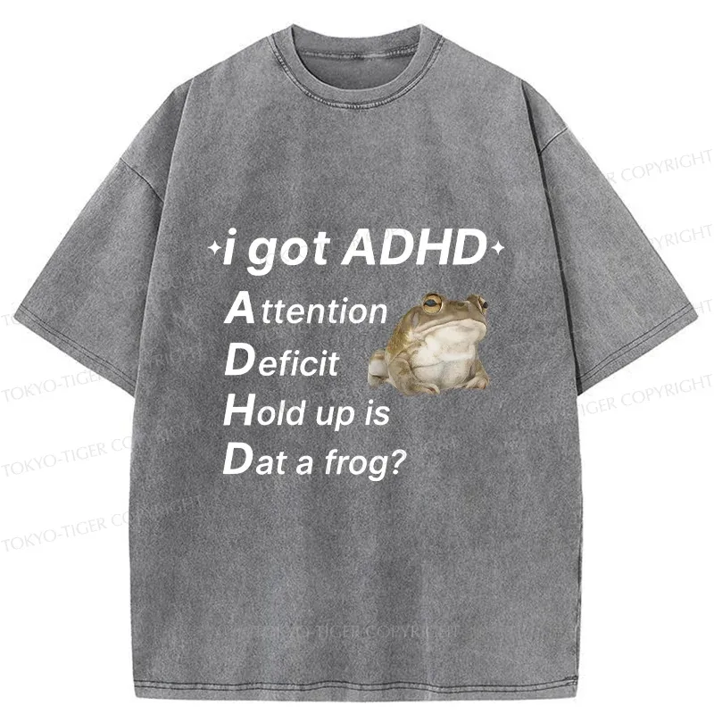 Tokyo-Tiger ADHD Frog Washed T-Shirt