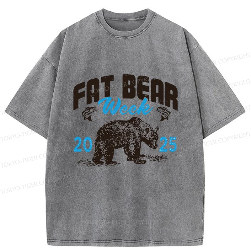 Tokyo-Tiger Fat Bear Week Washed T-Shirt