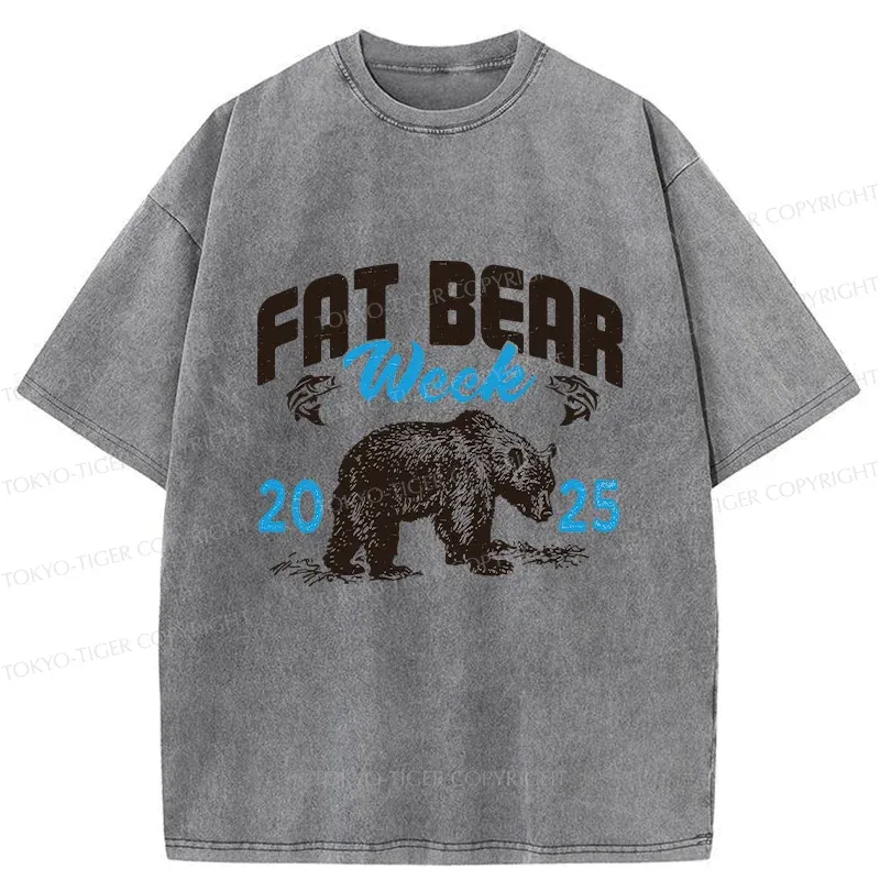 Tokyo-Tiger Fat Bear Week Washed T-Shirt