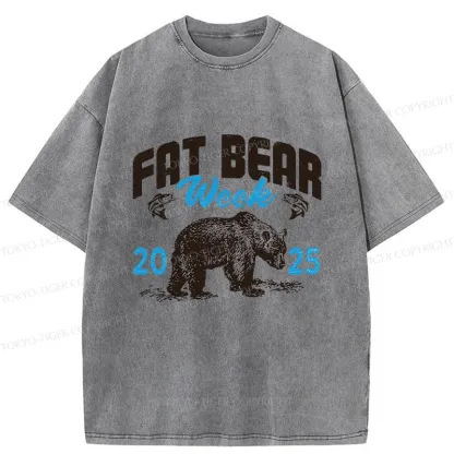 Tokyo-Tiger Fat Bear Week Washed T-Shirt