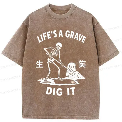 Tokyo-Tiger Digging Graves Washed T-Shirt