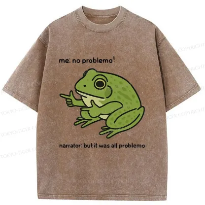 Tokyo-Tiger Stupid Frog Meme Washed T-Shirt