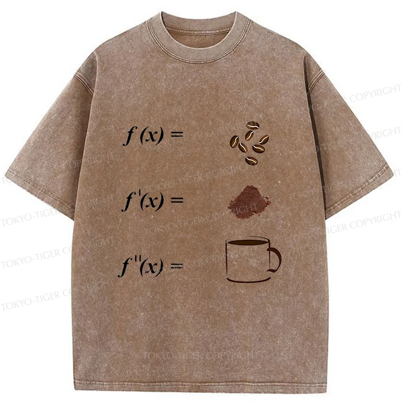 Tokyo-Tiger Coffee Bean Formula Washed T-Shirt