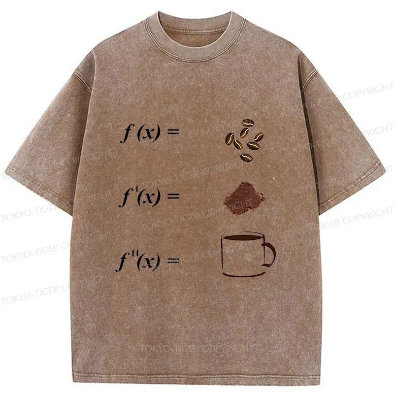 Tokyo-Tiger Coffee Bean Formula Washed T-Shirt