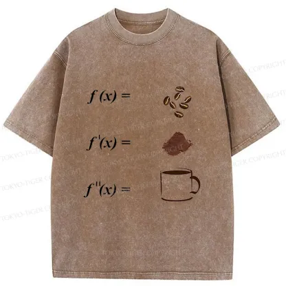 Tokyo-Tiger Coffee Bean Formula Washed T-Shirt