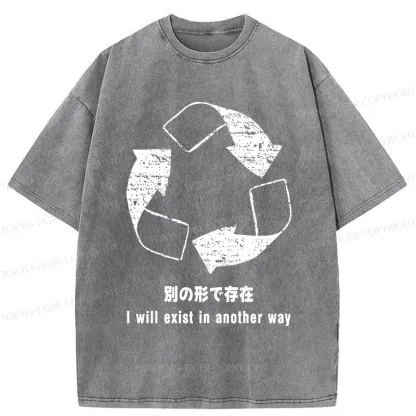 Tokyo-Tiger Continuous Loop Washed T-Shirt