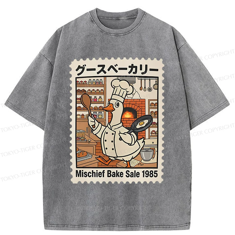 Tokyo-Tiger Stupid Goose Chef Washed T-Shirt