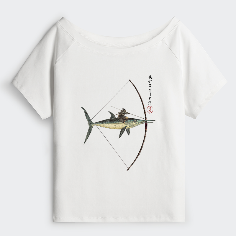 Tokyo-Tiger I Am Speed Off Shoulder T-Shirt