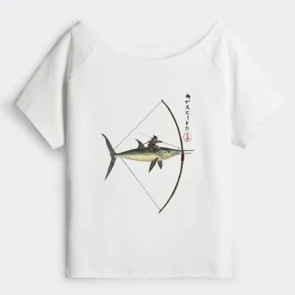 Tokyo-Tiger I Am Speed Off Shoulder T-Shirt
