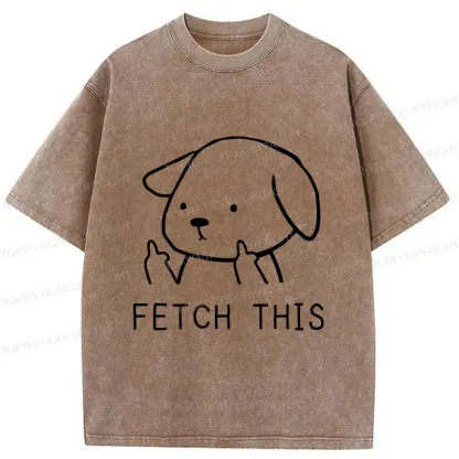 Tokyo-Tiger Fetch This Dog Washed T-Shirt