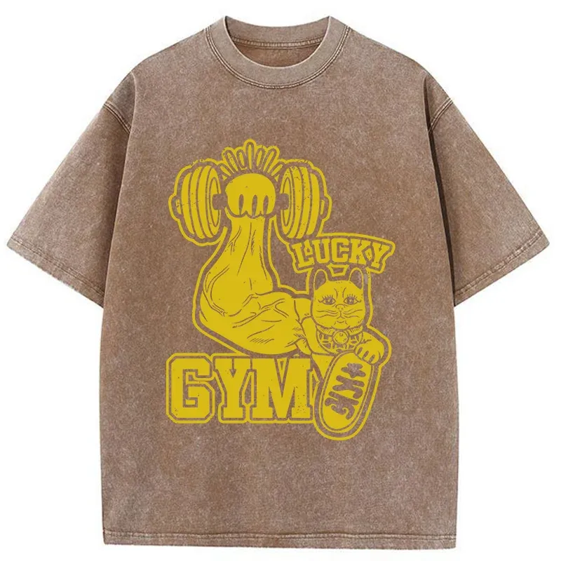 Tokyo-Tiger Strong Lucky Cat Washed T-Shirt