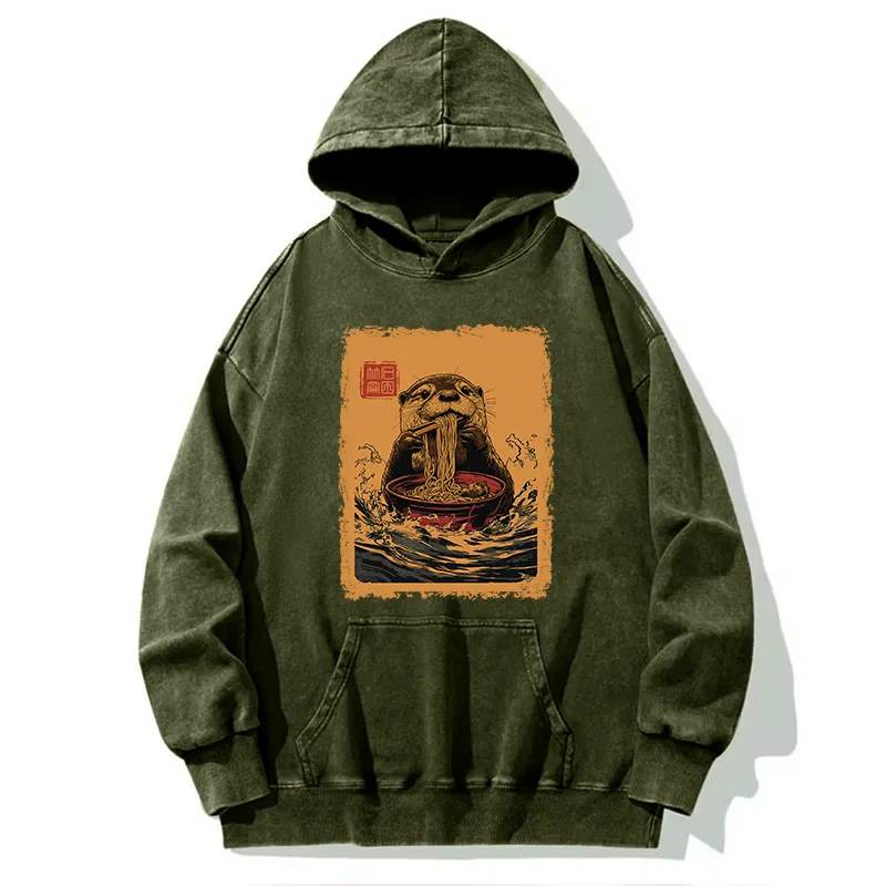 Tokyo-Tiger Ramen Lover Otter Washed Hoodie