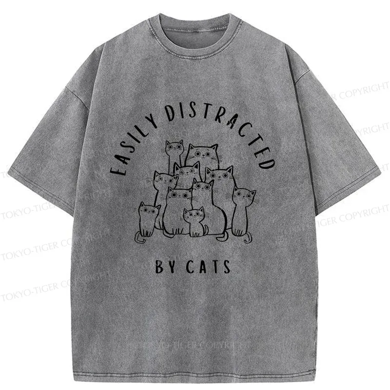 Tokyo-Tiger Focus On The Cats Washed T-Shirt