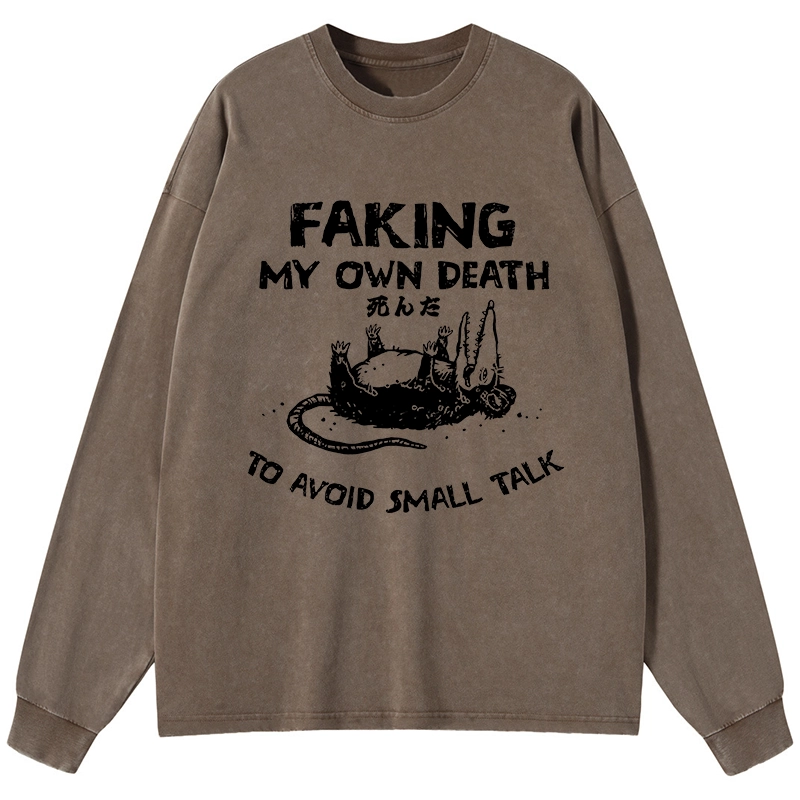 Tokyo-Tiger Avoid Conversation Washed Long Sleeve T-Shirt