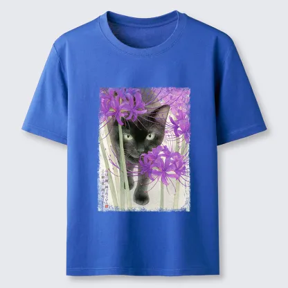 Tokyo-Tiger A Cat Among The Flowers Classic T-Shirt