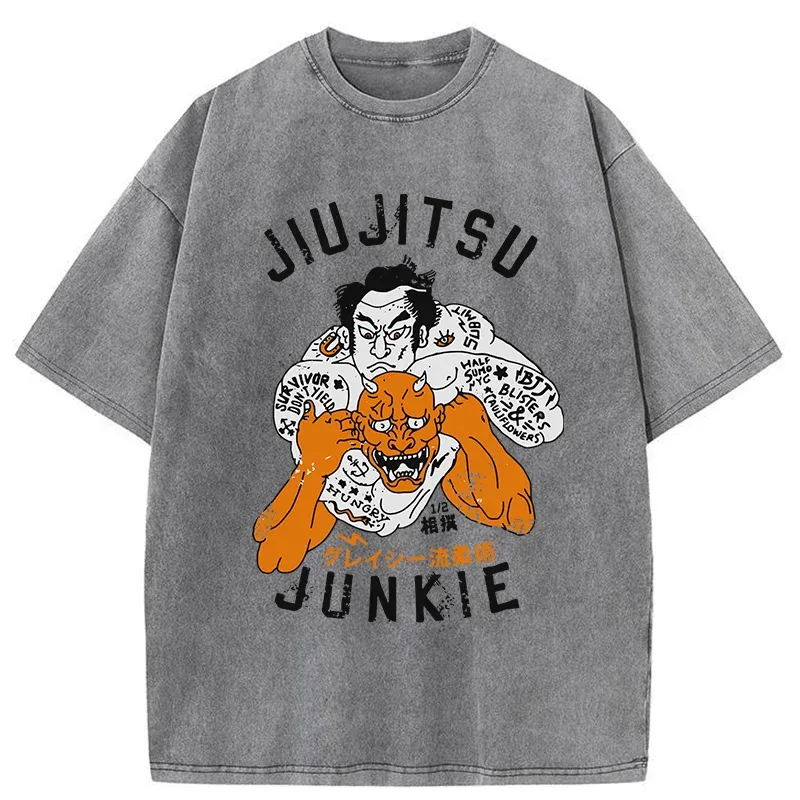Tokyo-Tiger Japanese Traditional Sumo Washed T-Shirt