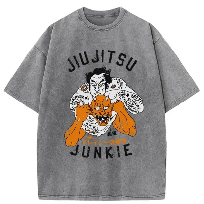 Tokyo-Tiger Japanese Traditional Sumo Washed T-Shirt