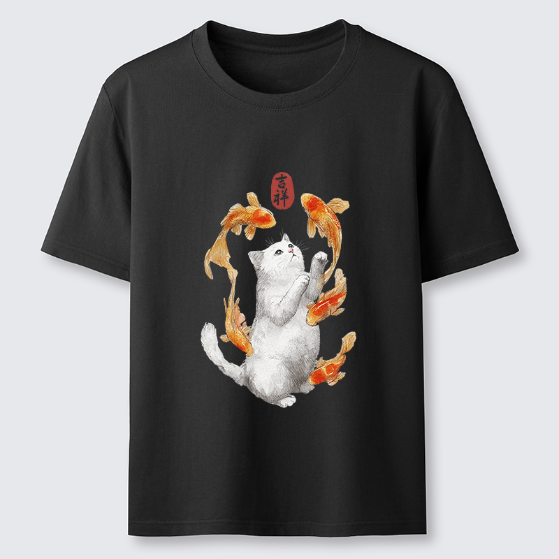 Tokyo-Tiger Zen Cat And The Dancing Fish Classic T-Shirt