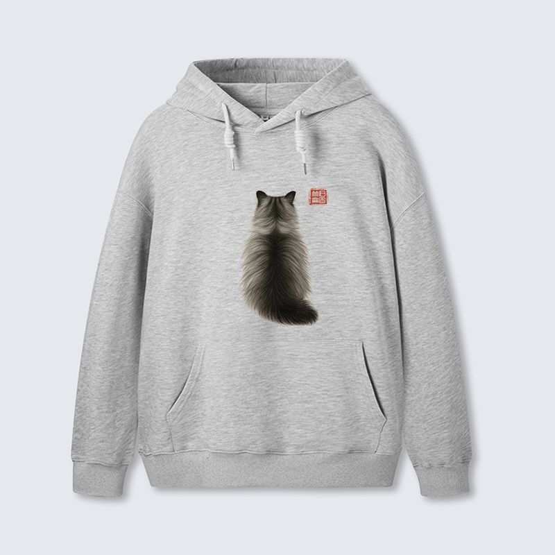 Tokyo-Tiger Cat's Back Ink Painting Classic Hoodie