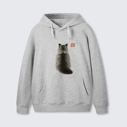 Tokyo-Tiger Cat's Back Ink Painting Classic Hoodie