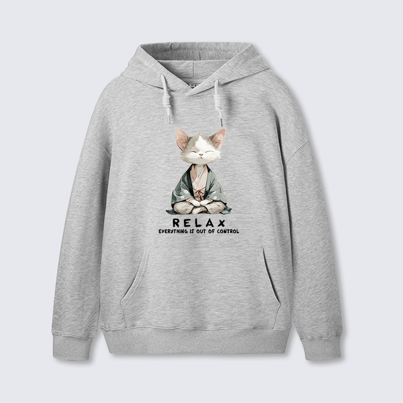Tokyo-Tiger Zen Cat Relaxation Everything's Out Of Control Classic Hoodie