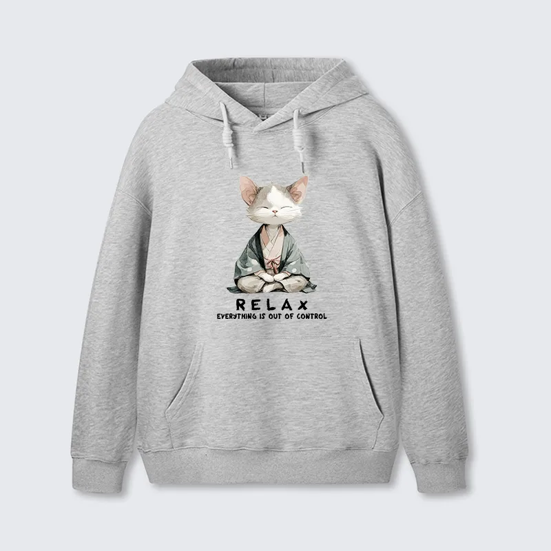 Tokyo-Tiger Zen Cat Relaxation Everything's Out Of Control Classic Hoodie