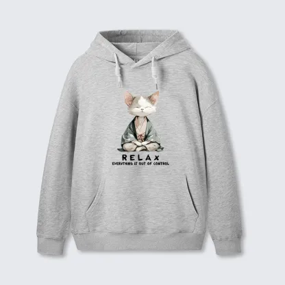 Tokyo-Tiger Zen Cat Relaxation Everything's Out Of Control Classic Hoodie