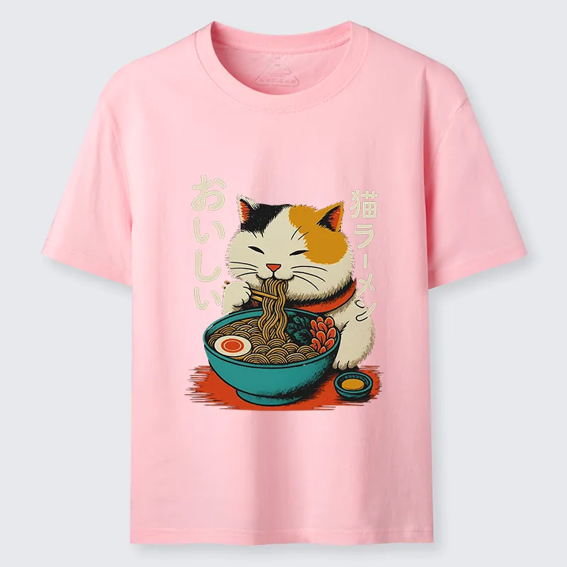 Tokyo-Tiger Cute Eat Eating Japanese Ramen Classic T-Shirt
