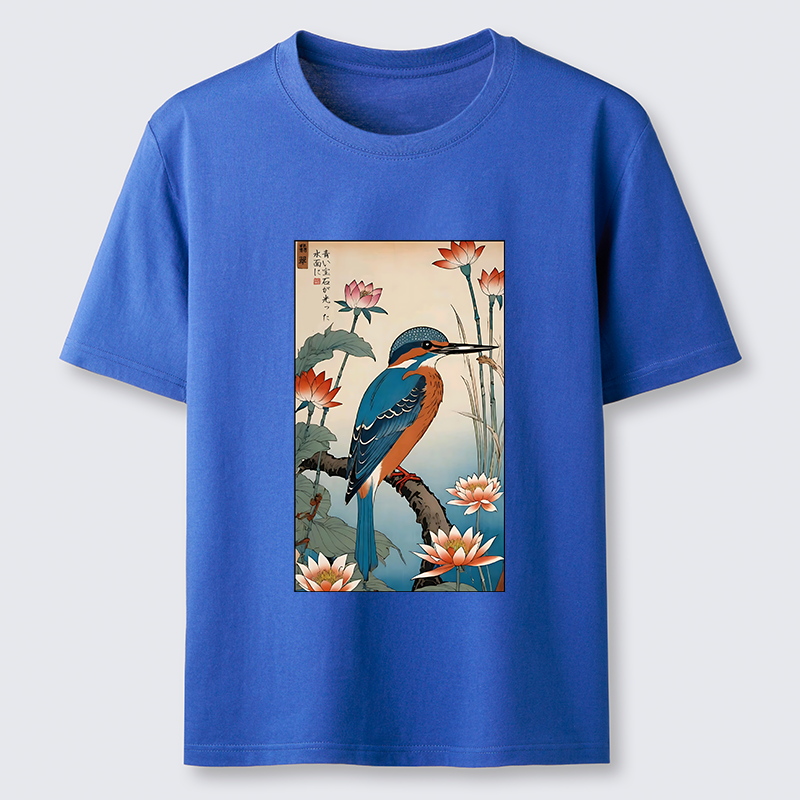 Tokyo-Tiger Ukiyo-e Kingfisher Classic T-Shirt