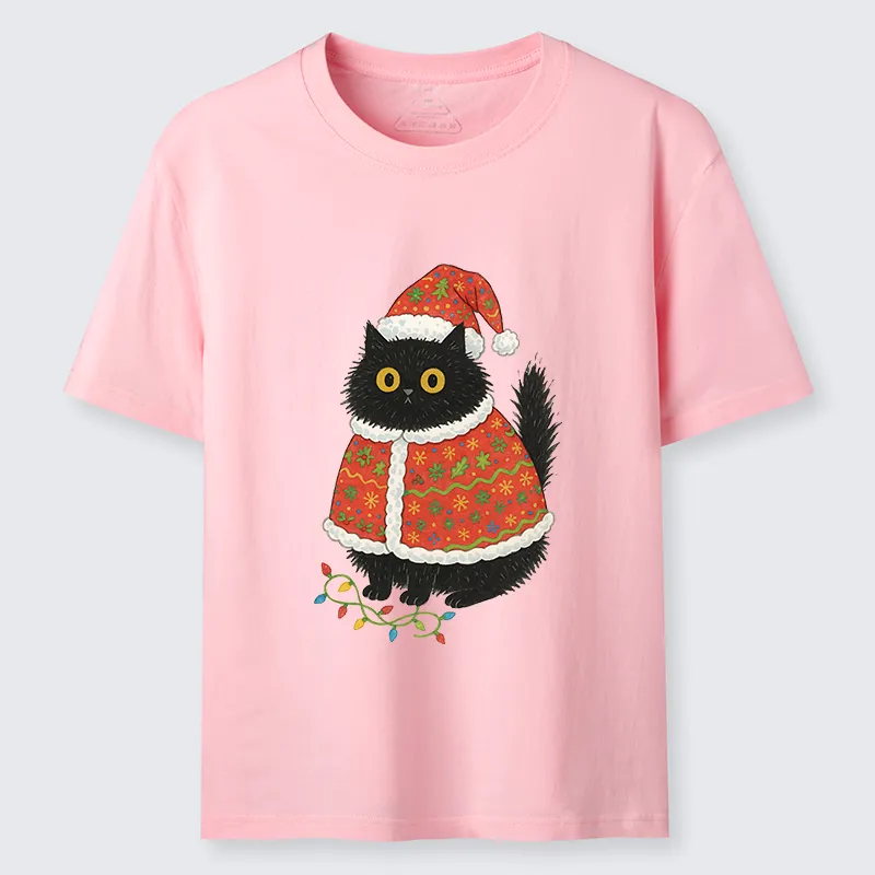 Tokyo-Tiger Cat Wearing Santa Hat Classic T-Shirt