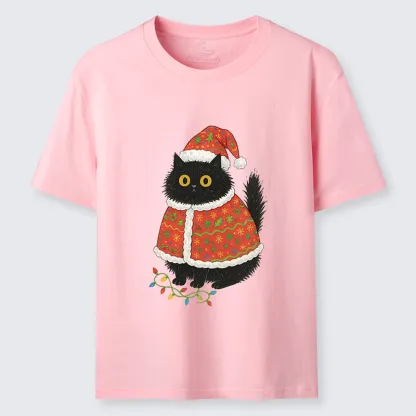Tokyo-Tiger Cat Wearing Santa Hat Classic T-Shirt