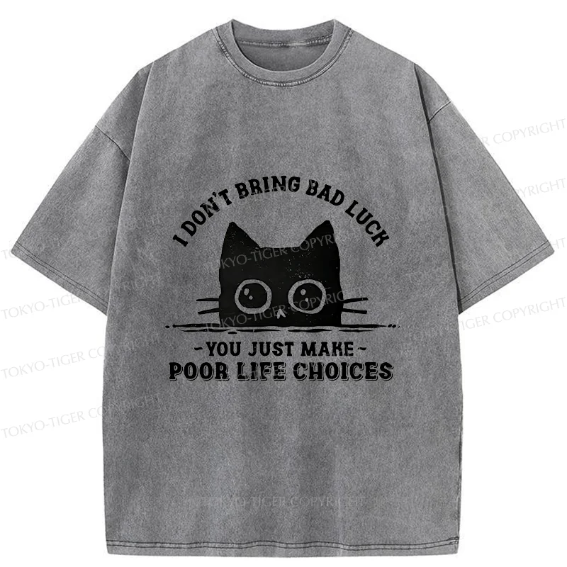 Tokyo-Tiger Black Cats Don't Bring Bad Luck Washed T-Shirt