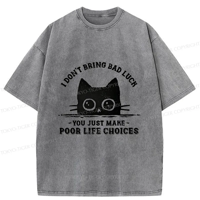 Tokyo-Tiger Black Cats Don't Bring Bad Luck Washed T-Shirt Sale