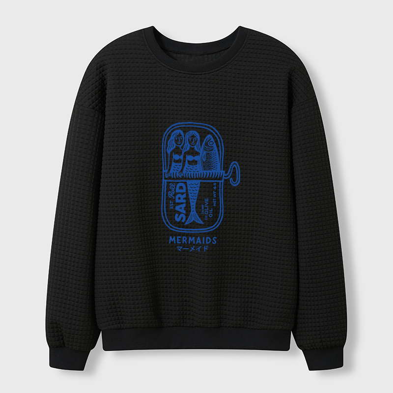 Tokyo-Tiger Mermaid Can Waffle Sweatshirt