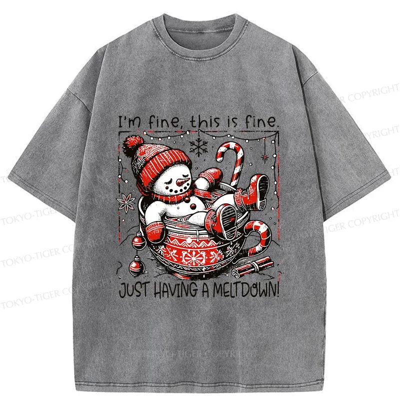 Tokyo-Tiger Christmas Disaster Washed T-Shirt
